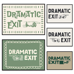 Dramatic Exit Hallway Exit Sign Art Poster Posters Canvas Painting Print Room Home Office Cafe Hotel Restaurant Room Wall Decor