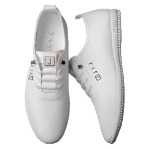 Breathable White Soft-bottom Bean Shoes