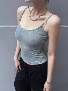 Áo Ba Lỗ Nữ Dáng Ôm Che Mỡ Phụ Trợ Mặc Ngoài Trời Thời Trang Thu Đông Cotton Pha Trộn Polyester Màu Trơn Dài Thường