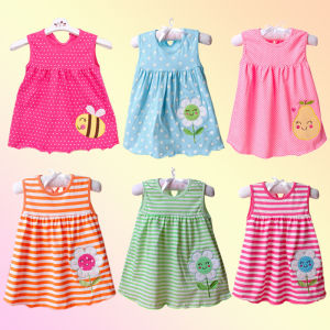 Pure Cotton Baby Infant Tank Top Skirts Sleeveless Dress