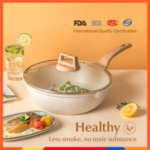 3 pcs Cookware Set Non-Stick Wok Induction Cooker Kitchenware Cooking Three-Piece Combination Kitchen Household Soup Pot Gift Pot