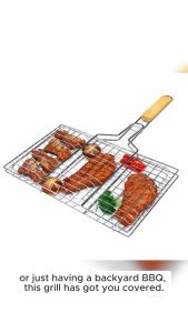 MEAT  AND  FISH  GRILL  NET Stainless  steel  barbecue  clamp  barbecue  clamp