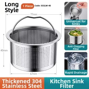 SHENYUAN | Durable Stainless Steel Sink Filter Drain Basket