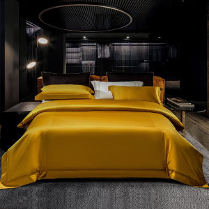 European Minimalist Luxe Contrasting Colors Long-staple Cotton Bed Sheet Set