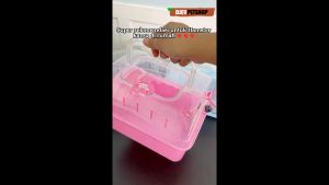 DJEVPETSHOP Kandang Hamster Portable Mini Rumah Mainan Hamster Hewan Kecil MewahTravelling Box Kandang Jalan Jalan