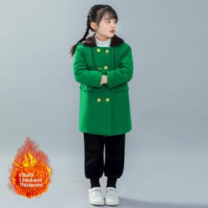 MENGGONGMIQI | Thickened Winter Coat for Children Green