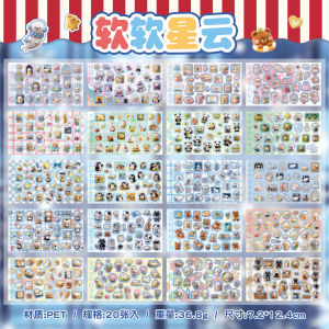 20 Pcs Cute Die-Cut Stickers Book Aesthetic Stationery for DIY Scrapbook Phone Case Collage Decoration Creative Journal Sticker