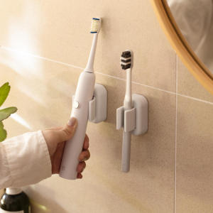 Self Adhesive Electric Toothbrush Holder for Bathroom Wall Mounted Toothbrush Organizer for Shower Toothbrush Hanger