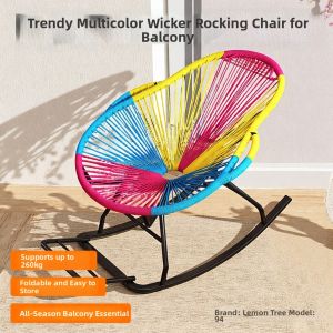 FEIZHUXIANSEN | Lazy Comfort Swing Chair Multi-color Woven Rope
