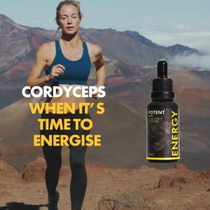POTENT: Cordyceps Mushroom | Tincture | 100% Pure Fruiting Body | Energy Endurance & Immunity | Dual Extract | Sugar & Alcohol free | 1 Month Supply