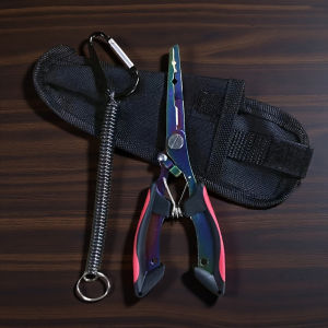 JSFUN Colorful Titanium Fishing Pliers – Multi-Function Tackle Tool with Sheath & Lanyard  Rust-Resistant for Anglers