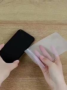100pcs Waterproof Phone Bags Transparent Self-Sealing Disposable Protective Bag for Universal Mobile Phones Sundries Organizer