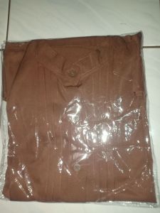 Kemeja Wanita Aliya Motif dengan Lipatan Depan - Kerja Shakila Oversize Cewek Casual Panjang Baju