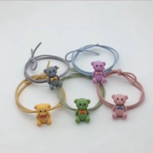 Gratis Ongkir -Karet Rambut Motif Bear / Kuncir Rambut Wanita / Cute Hairband / Ikat Rambut Beruang