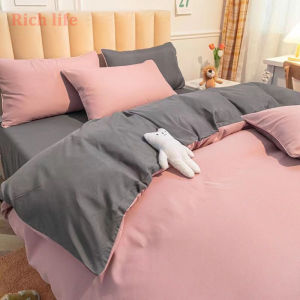 ผ้าปูที่นอน ชุดที่ 6/7 ฟุต ผ้าปูที่นอนหนึ่งผืน ปลอกผ้านวมหนึ่งผืน 100%ฝ้ายล้างน้ำ