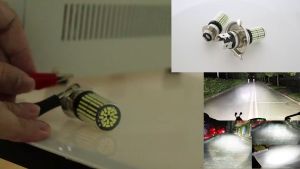 【Sell-Well】 1pcs Motorcycle headlight LED dc12v 9w headlamp 144SMD P15D h4 ba20d for motor