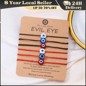 Handmade Braided Lucky Red String Bracelets For Women Men Turkish Blue Evil Eye Bracelet Friendship Couple Jewelry Gifts Turkish Evil Eye Braided Bracelet Adjustable Woven Red Rope Chain Acrylic Beaded Bracelet for Women Jewelry