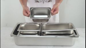 Nipiin Thickened Gastronorm Pan Stainless Steel Multifunctional Food Warmers Suitable For Milk Tea Shops Fast Food Restaurants and Buffets