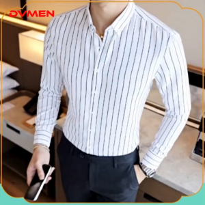 [TẶNG 1 ĐÔI TẤT] Áo Sơ Mi Nam Kẻ Sọc Dài Tay Công Sở Chất Cotton Lụa Cao Cấp Mền Mịn Bền Đẹp