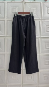 Quần dài ống suông Nam Linen 100% 200gsm lưng thun. JUNE LINEN QN26-02