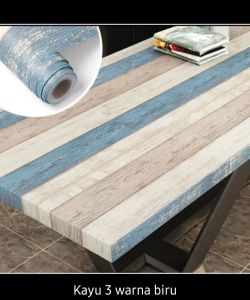 wallpaper sticker dinding motif kayu serat new 8m x 45cm Per roll