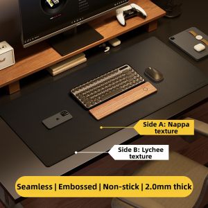 XINGHECHENMIAN|Oversized High-Grade Leather Desk Pad for Gaming and Office Use