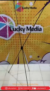X-Banner (RANGKA ONLY) Stand X Banner Hitam 60x160cm Display Promosi Standing Tiang Usaha Olshop