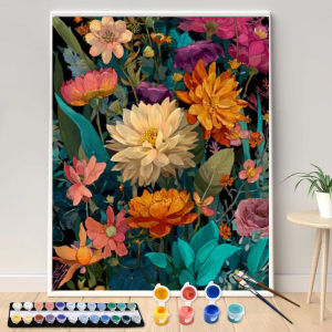 Bộ Tranh Tô Màu Theo Số 40x50cm - Thiết Kế Hoa Đẹp Dùng Trang Trí Nhà Cửa Tranh Tự Làm Thủ Công Quà Tặng Nghệ Thuật