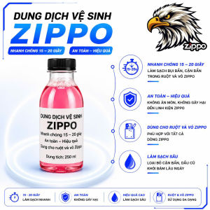 Dung dịch vệ sinh vỏ và ruột bật lửa Zippo siêu tốc