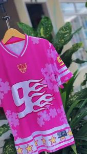 Baju Jersey Wanita Pink Sakura & Kaos Jersey Rugby Casual