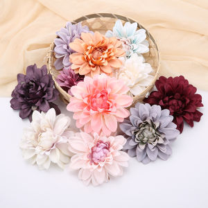 1PC 10cm Artificial Silk Flower HeadS Home Wedding Party Flower Wall Decoration Fake Flowers DIY Crafts Scrapbooking Wreath Gift Decor Simulation Flowers