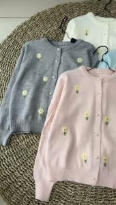 CARDYGAN WANITA FLOWER UNIK IMPORT BUS