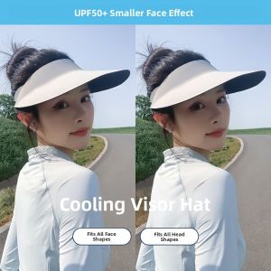 miiow | Cat Person Womens Summer Outdoor Cycling Sun Hat Wide Brim Empty Top UV Protection Casual Style Couple Suitable Nylon Material