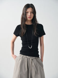 epoque de rueen | Waist Shaping Wool Knit T-Shirt