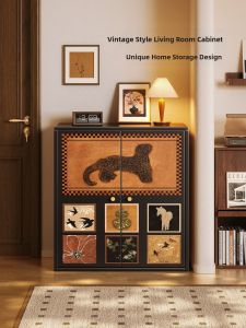 MR ART | Vintage Slim Iron Storage Cabinet