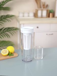 Bình pha cafe COLD BREW (cà phê ủ lạnh) nhựa nguyên sinh ABS 1.1L-Lọc cốc-Gờ cafe