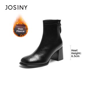 Josiny | British Style Faux Fur Insulated Chelsea Boots Women