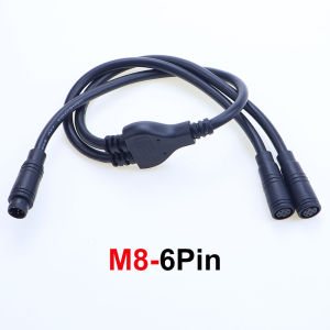 Cáp Nối Cảm Biến Xe Đạp Điện M6 M8 Đầu Nối 1 Đực 2 Cái Chống Nước Dành Cho Xe Đạp Điện 2/3/4/5/6 Chân Dài 40CM