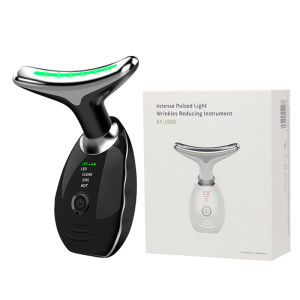 Electric Microcurrent Wrinkle Remover LED Photon Face Neck Beauty Device for Woman EMS Thermal Neck Lifting and Tighten Massager
