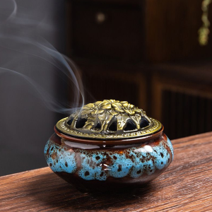 Makery Ceramic Incense Burner Vintage Incense Stick Shelf Yoga Spa Home Decoration