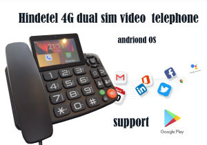 4G Fixed cordless telephone SIM Card Landline Google play inside Wireless Video Desktop telefono inalámbrico de casa
