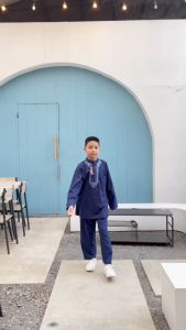Setelan Baju Koko Anak Laki Laki Lengan Panjang Katun Micro Premium