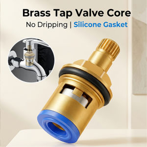 Universal Brass Faucet Valve Core Heavy Duty Ceramic Disc Cartridge Replacement For Leaking Tap Spindle Kitchen Bathroom Sink Accessories