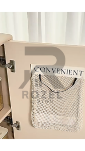 ROZEL Tas Jaring Bawang Estetik Tempel Serbaguna Multifungsi / Tempat Pemyimpanan Bawang Sayuran Dapur / Tas Keranjang Jaring Tempel Kantong Kresek Kuat Kokoh