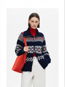 Fair Isle Style Turtleneck Knitwear