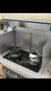 แผ่นกั้นน้ำมัน ที่กันลมเตาแกส แผ่นกั้นห้องครัวน้ำมัน กันน้ำมันกระเด็น แผ่นกันน้ํามันกร