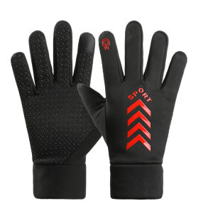 Cycling Gloves Non Slip Cold Resistant Water Resistant Warm Touch Screen Gloves for Men Women Winter Outdoor Electric Bike Use
