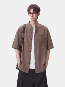 WUKONGYOUHUO | Vintage Linen Feel Short Sleeve Mens Summer Shirt