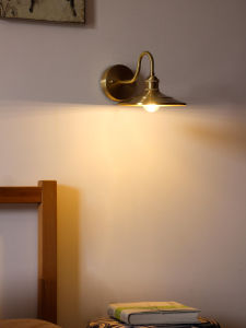 Bronze Wall Lamp Hallway Bathroom Bedroom Decorative Lighting Nordic Style Japanese Retro Simple Coffee Shop Door Head Light