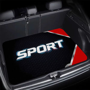 VIKAMA Sport Racing-Style Trunk Mat Wear-Resistant and Stain-Resistant Car Trunk Liner Universal Trunk Protection Mat